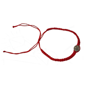Pulsera Roja con Medalla de San Benito