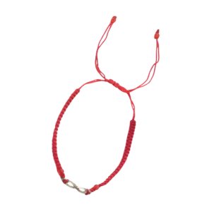 Pulsera Roja Tejida con Infinito